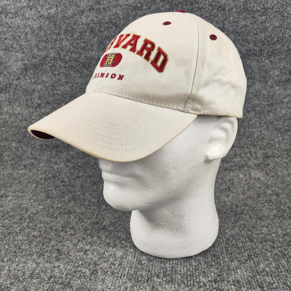 Harvard Crimson Hat Cap Snap Back Mens One Size White NCAA College Lids